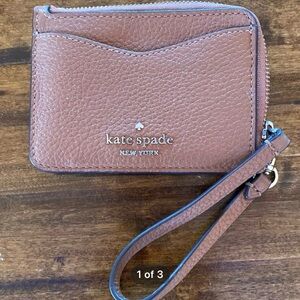 Kate Spade Tan Leather Wristlet NWT